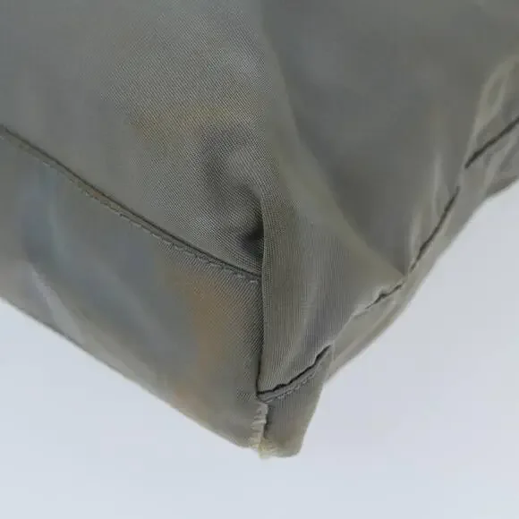 PRADA Hand Bag Nylon Gray